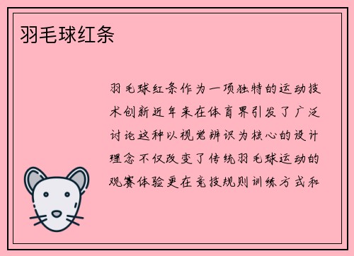 羽毛球红条